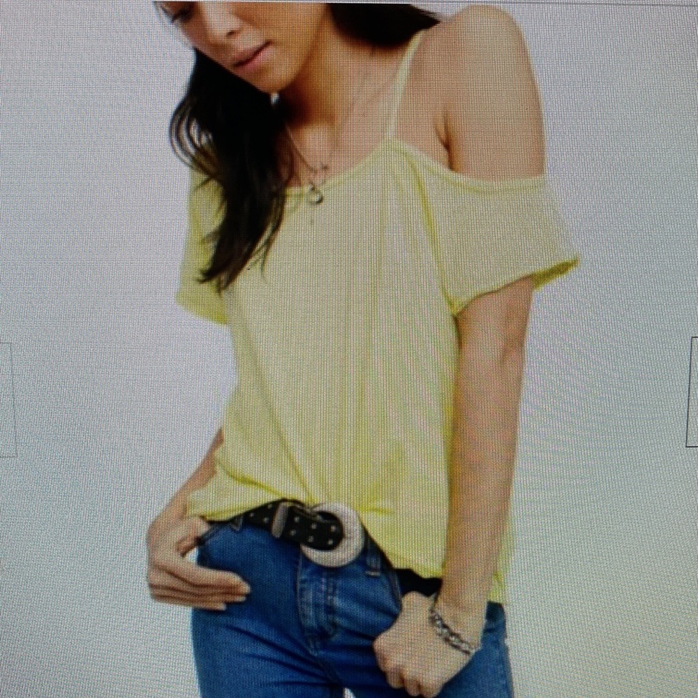 2 Free People Coraline one cold shoulder Tee’s